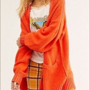 Free people orange oversized sweater